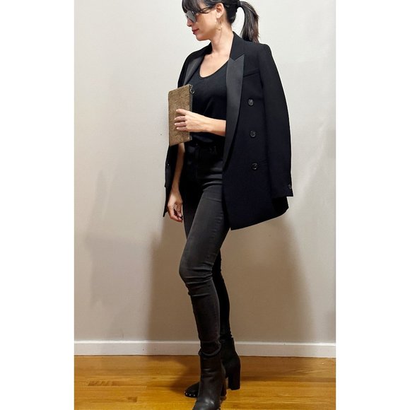 AllSaint tuxedo-style/dbl breasted blazer PERFECT! - Picture 2 of 13